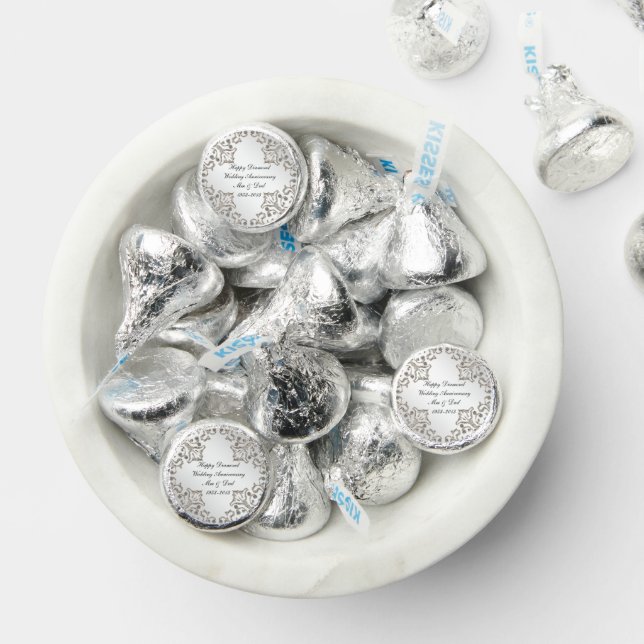 Glitter 60th Wedding Anniversary  Hershey®'s Kisses® (Assorted)