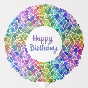 Glitter Abstract Geometric Octagon Balloon