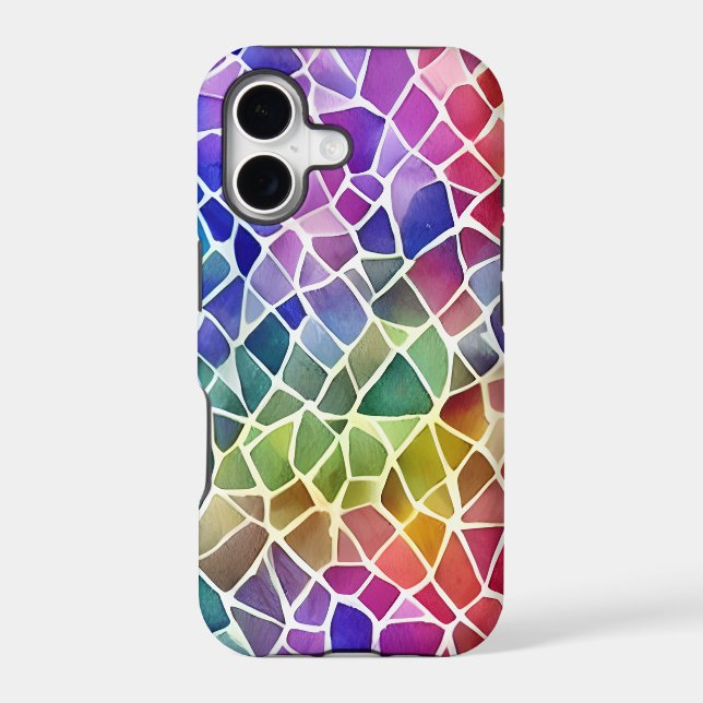 Glitter Abstract Geometric Octagon Iphone Case (Back)