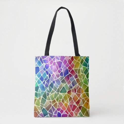 Glitter Abstract Geometric Octagon Tote Bag