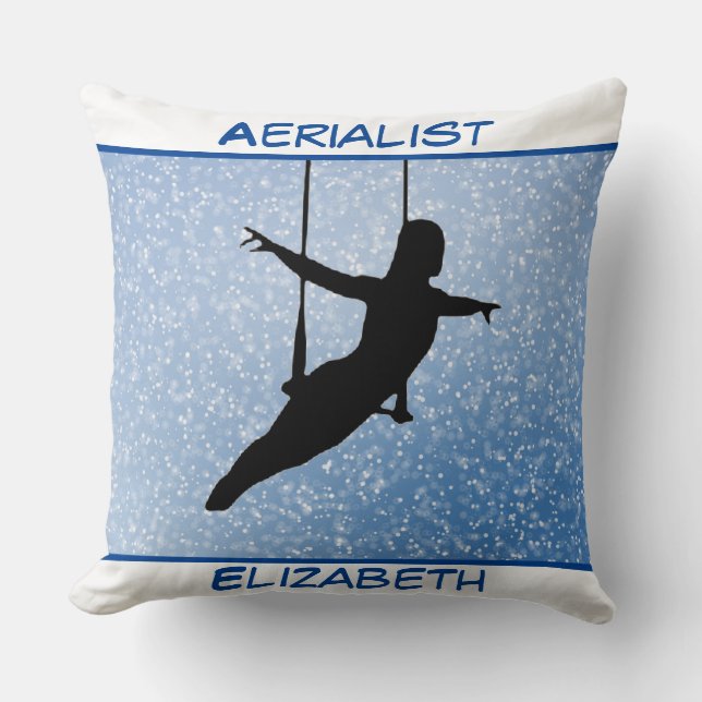 Glitter Aerialist Throw Pillow (Front)