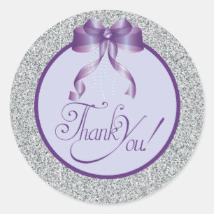Glitter and Bow, Thank You Stickers