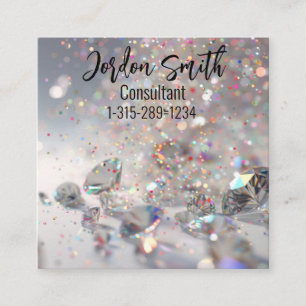 Glitter and Diamonds  Square Business Card