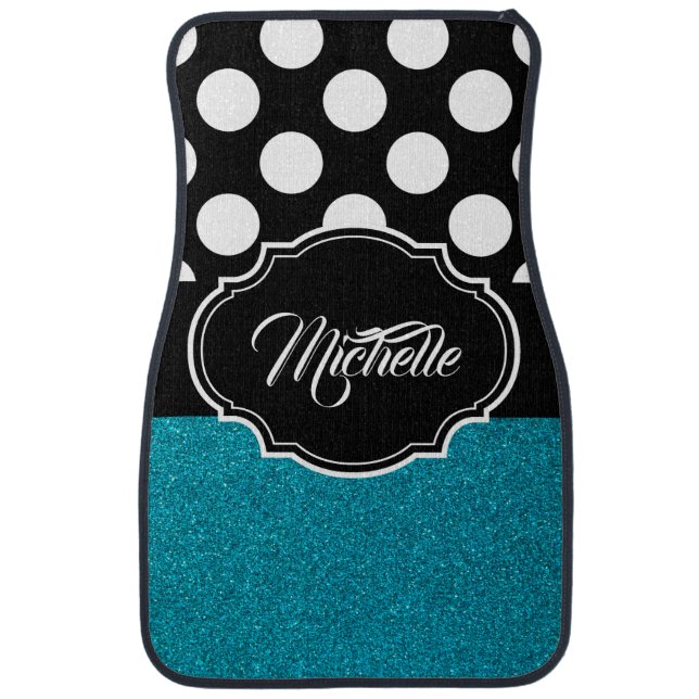 Glitter and Dots Car Floor Mat (Front)