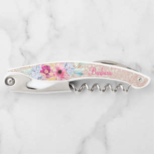 Glitter and Flowers Waiter's Corkscrew