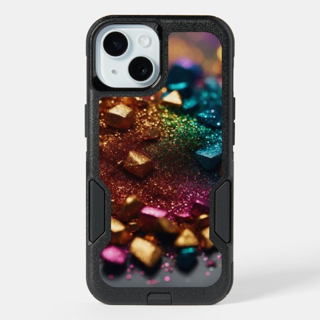 Glitter and Gems iPhone 15 Case (Back)