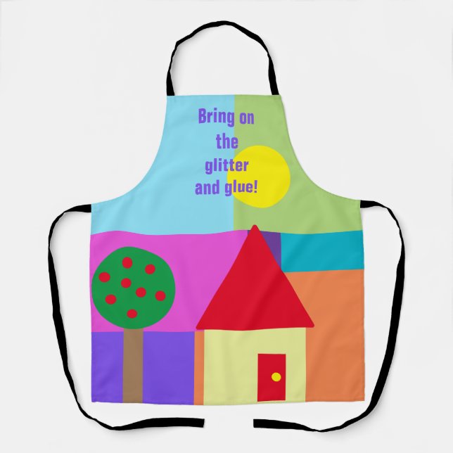 Glitter and Glue Crafting Apron (Front)