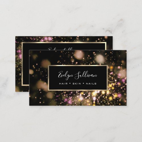 Glitter and lights business card