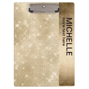 Glitter and Shine Name Gold ID673 Clipboard