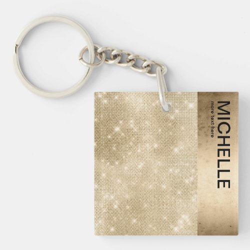 Glitter and Shine Name Gold ID673 Keychain