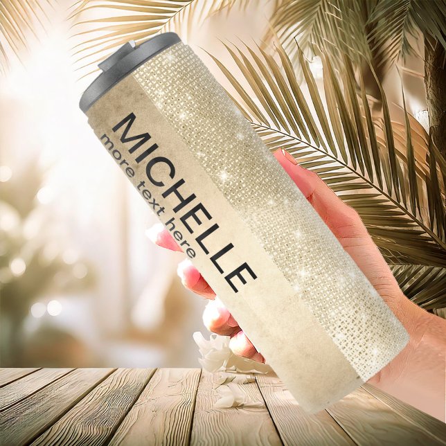 Glitter and Shine Name Gold ID673 Thermal Tumbler (Creator Uploaded)