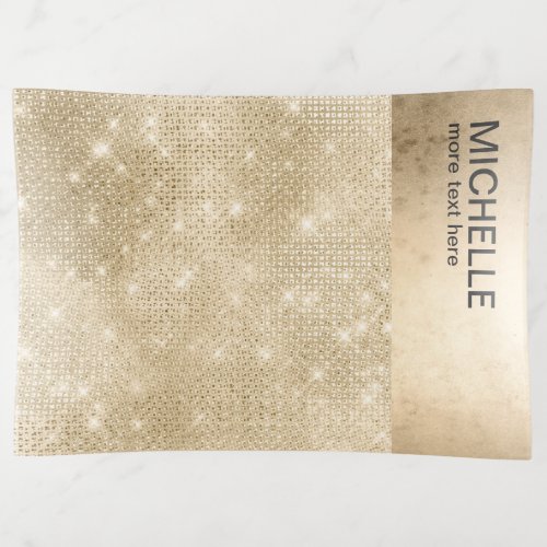 Glitter and Shine Name Gold ID673 Trinket Tray