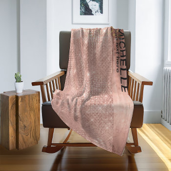 Glitter And Shine Name Rose Gold Id673 Fleece Blanket by arrayforhome at Zazzle