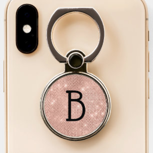 Glitter and Shine Name Rose Gold ID673 Phone Ring Stand