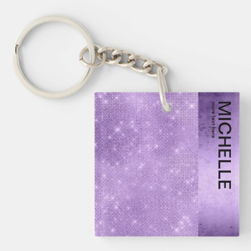 Glitter and Shine Name Violet ID673 Keychain