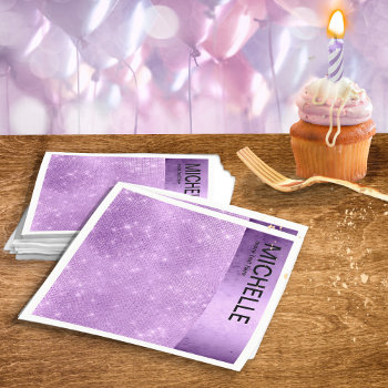 Glitter And Shine Name Violet Id673 Napkins by arrayforhome at Zazzle