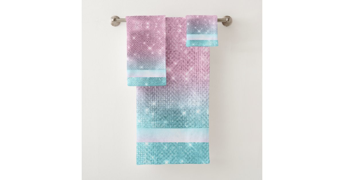 Sparkling Name Personalized 30x60 Bath Towel