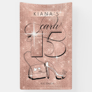 Glitter and Shine Quinceanera Rose Gold Vert ID701 Banner