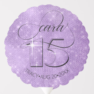 Glitter and Shine Quinceanera Violet ID701 Balloon