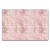 Pretty Pink Rose Gold Background And Glitter Stars Tissue Paper