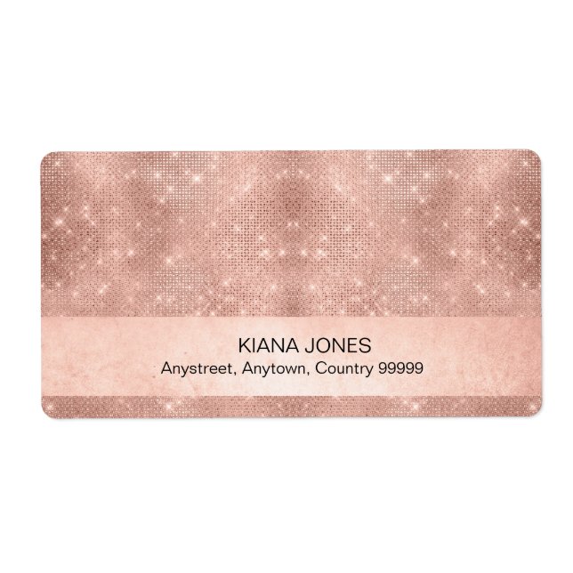 Glitter and Shine Rose Gold ID673 Label (Front)