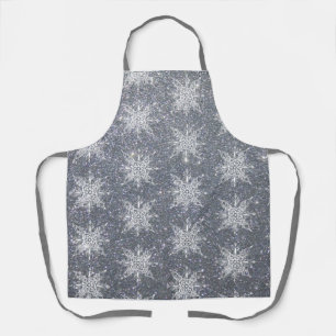 Glitter and snowflakes apron