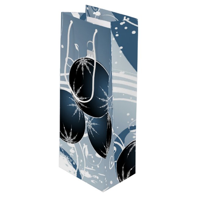 Glitter And Sparkle Ornaments Wine Gift Bag (Front Angled)