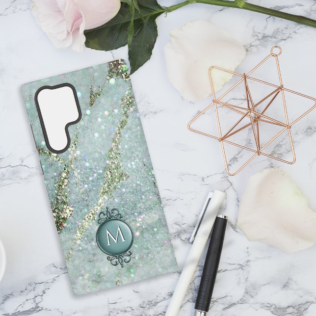 Glitter and Sparkles Gold and Green  Samsung Galaxy Case (Creator Uploaded)