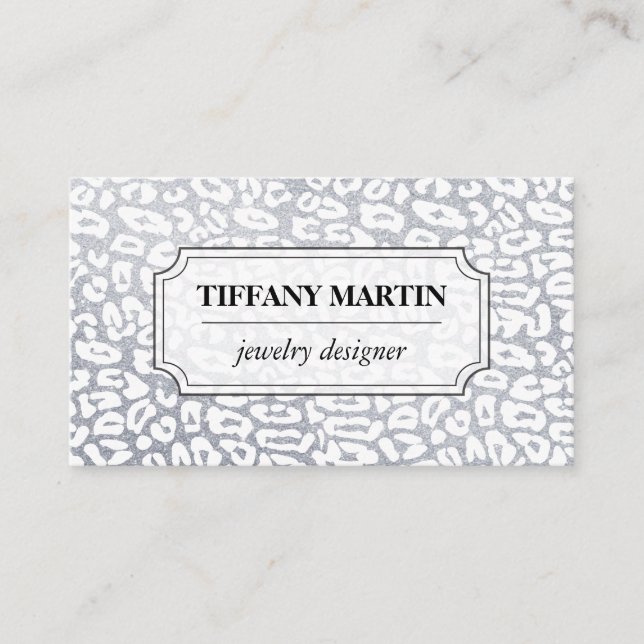 Glitter Animal Print Business Card (Front)