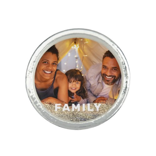 *~*  Glitter AP42 FAMILY Photo Picture Gold Ring