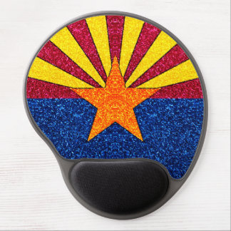 Glitter Arizona flag gel mousepad