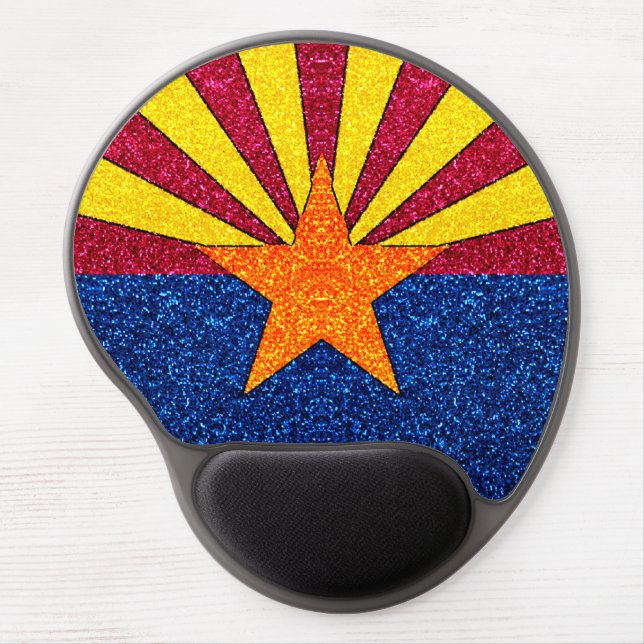 Glitter Arizona flag gel mousepad (Front)