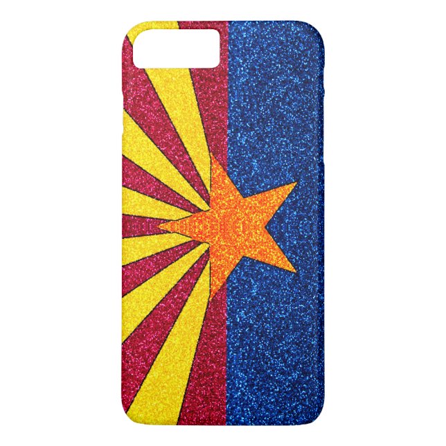Glitter Arizona flag iPhone 7 case (Back)