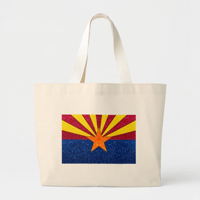 Glitter Arizona flag jumbo tote bag (Front)