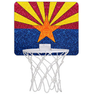 Glitter Arizona flag mini basketball hoop