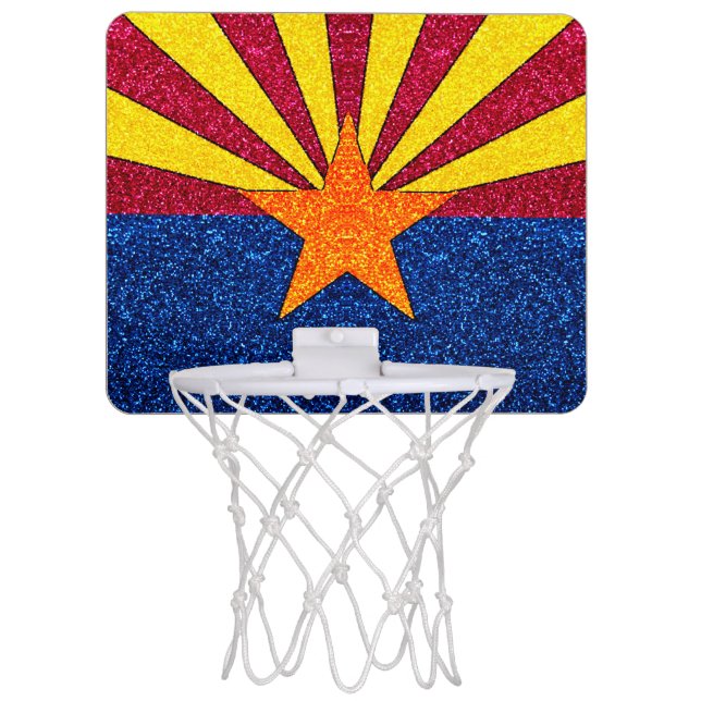 Glitter Arizona flag mini basketball hoop (Front)