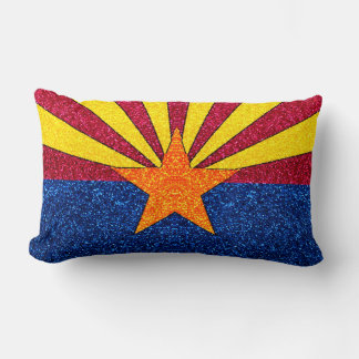 Glitter Arizona flag rectangle pillow