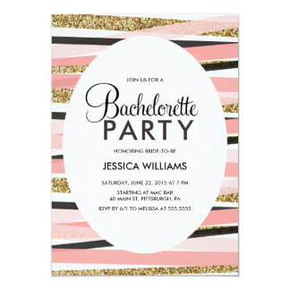 Glitter Bachelorette Party Invitation