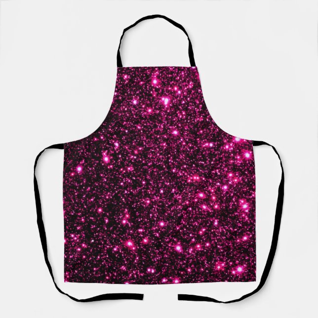 Glitter Background - Hot Pink Apron (Front)
