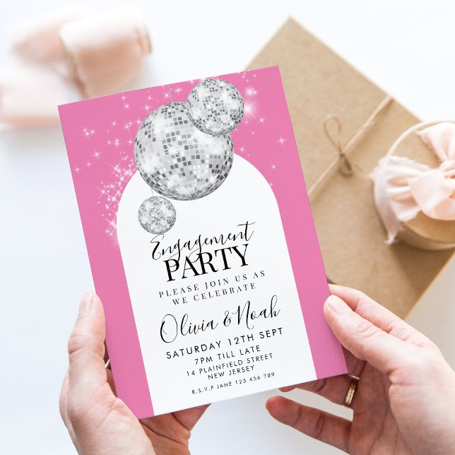 Glitter Ball Engagement Party  Invitation (Creator Uploaded)
