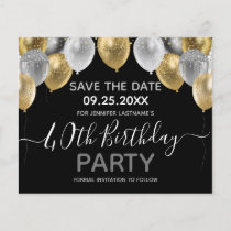 Save the date store 40th birthday