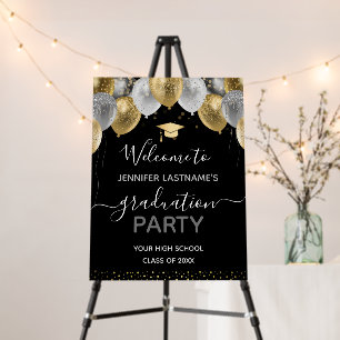 Glitter Balloons Graduation Party Foam Board