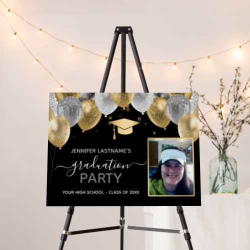 Glitter Balloons Graduation Party Foam Board