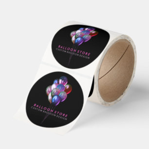 Glitter Balloons Pink Event Planning and Party Classic Round Sticker