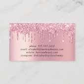 Glitter Beauty Pink Business Card (Back)