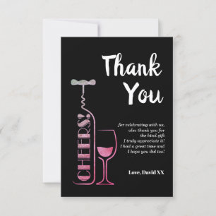 glitter, beer, wine, adult, thank you card
