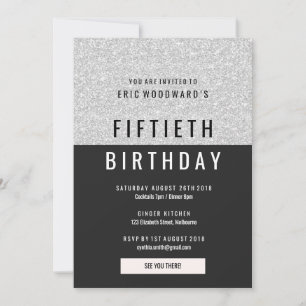 Glitter Birthday Party Invite