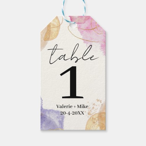 Glitter Black Calligraphy Table Numbers Wedding Gift Tags