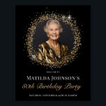 Glitter Black Gold 80th Birthday Welcome Foam Board<br><div class="desc">Glitter Black Gold 80th Birthday Welcome Foam Board. Welcome guests in style with this elegant Glitter Black and Gold Birthday Party Welcome Sign featuring a custom photo. Designed with a glamorous blend of sparkling accents and bold black and gold tones, this sign adds a sophisticated touch to any celebration. Personalize...</div>
