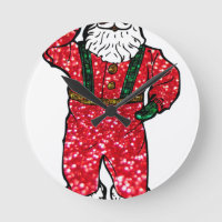 glitter black santa claus